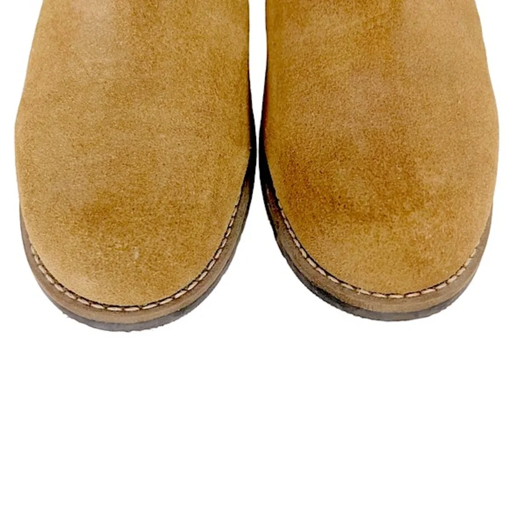 WOLKY Tan Suede Zipper Detail Ankle Bootie 284 558